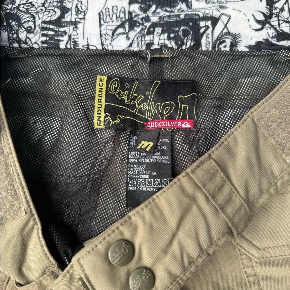 Quiksilver Men's M snow pants Todd Richard’s Cargo Pants